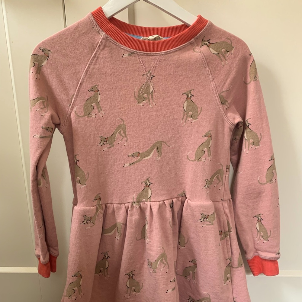 Mini Boden Printed Sweatshirt Dress